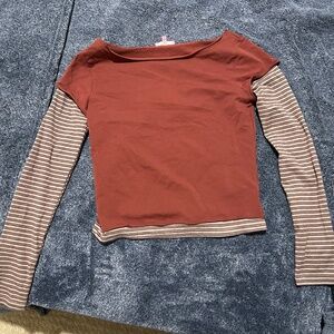 Long sleeve off shoulder top